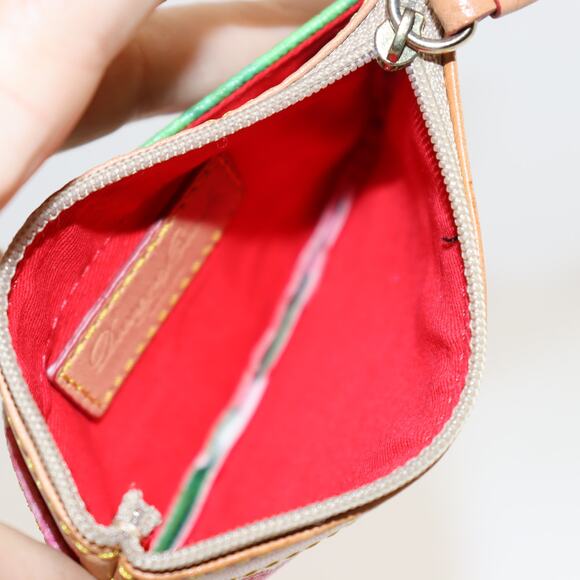 Dooney & Bourke Pink Floral Coin Pouch – Red Interior, Zip Top - Picture 3 of 3